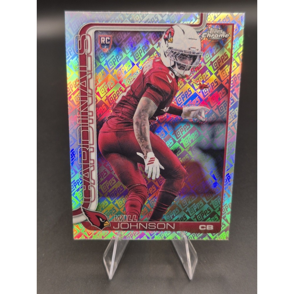 2025 Topps Chrome Will Johnson #349 Topps Logo Refractor (RC) Arizona Cardinals‎